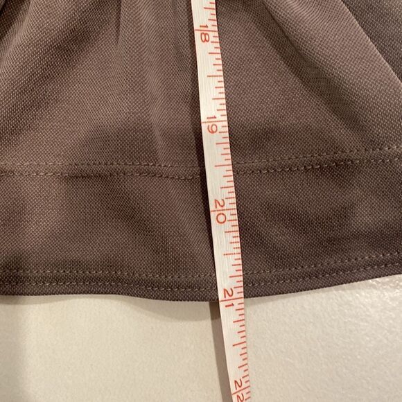 Rebecca Taylor taupe light brown long sleeve ruched vneck blouse tie ruffles EUC - Picture 11 of 11